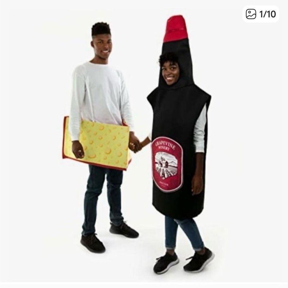NWT Hauntlook Wine & Cheese couples costumes OS